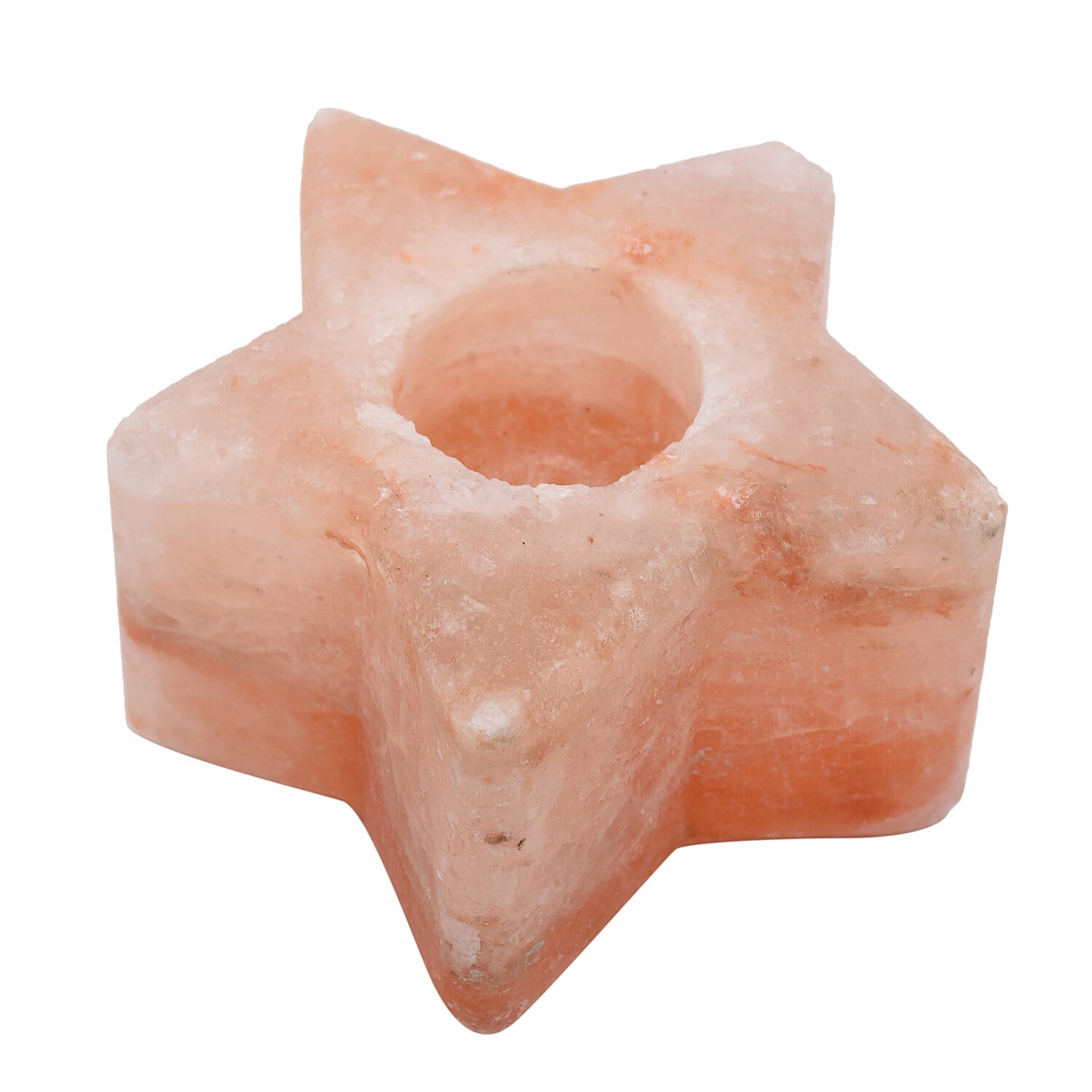 Himalayan Salt Tea Light Star Shaped Candle Holder (Dimensions: 10.1x10.1x6.2 Cm)