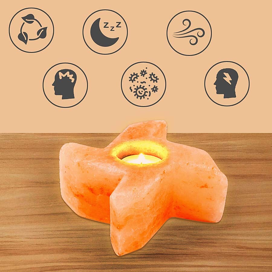 Himalayan Salt Tea Light Windmill Shape Candle Holder