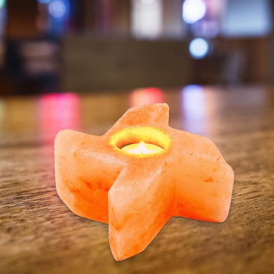 Himalayan Salt Tea Light Windmill Shape Candle Holder