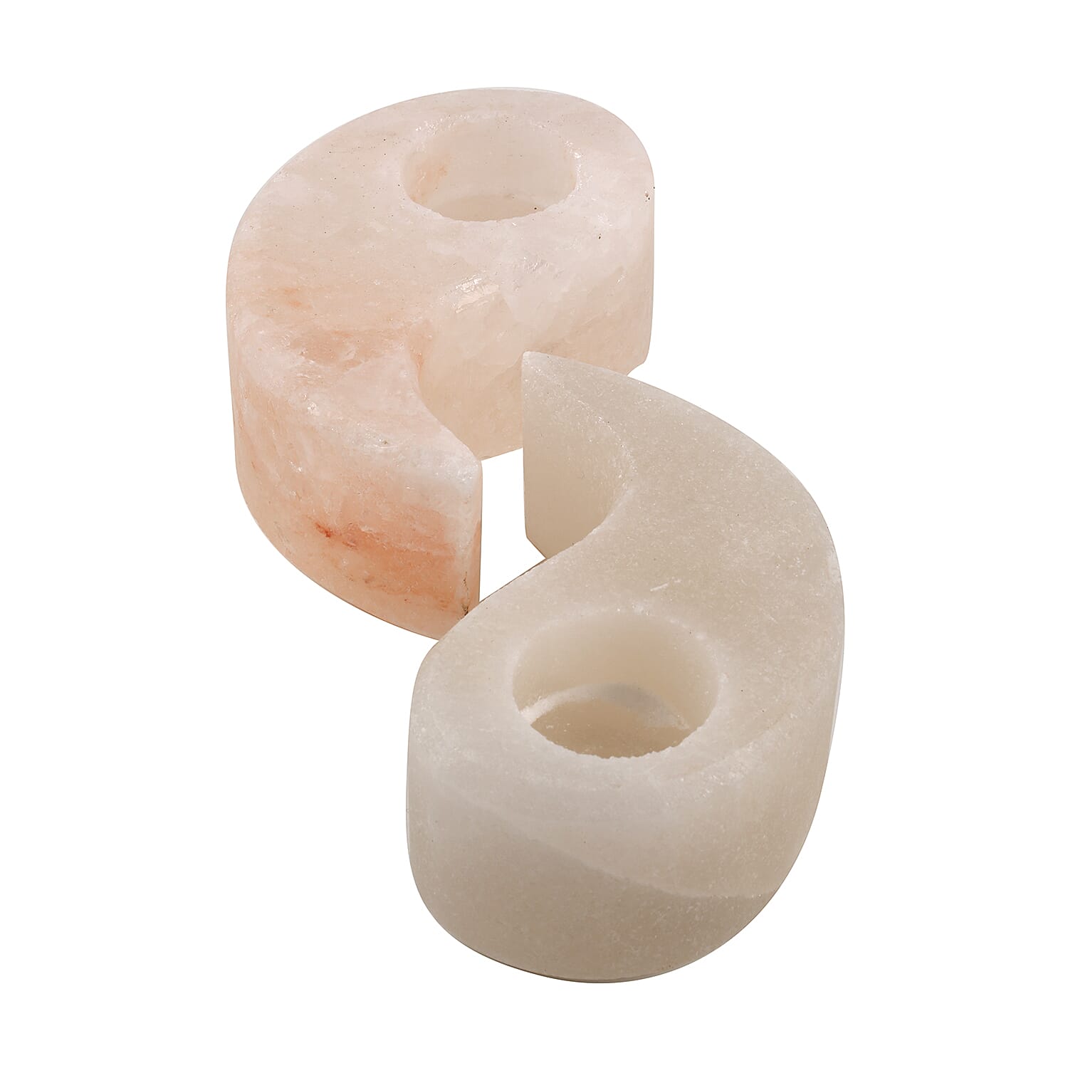 Himalayan Salt Tea Light Yin-Yang Shaped Candle Holder