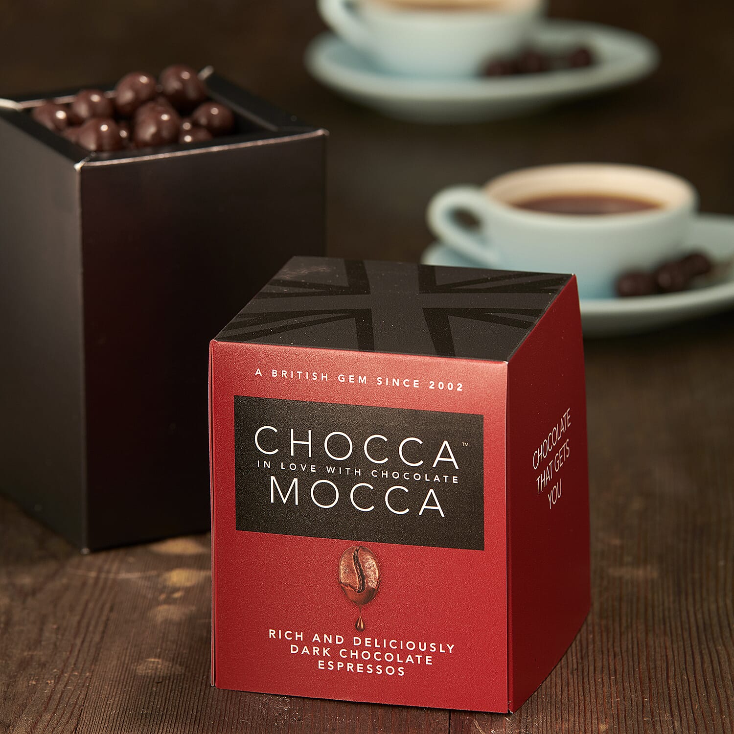 Chocca Mocca - Espresso Coffee Beans Coated in Plain Chocolate - 110g