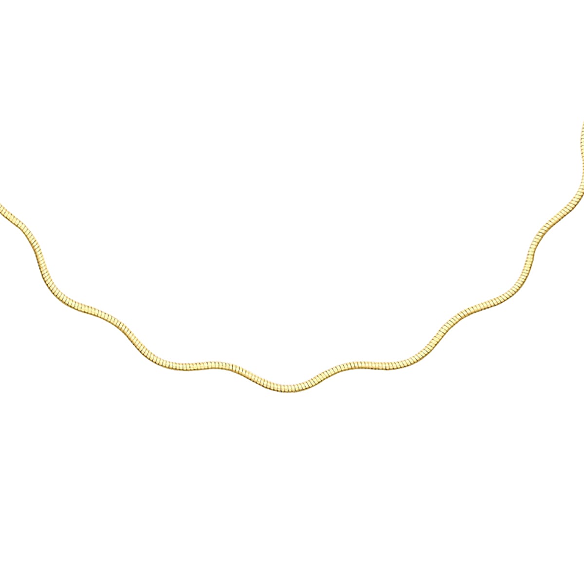 Hatton Garden Close Out Deal - 9K Yellow Gold Flat Wave Omega Necklace (Size 17), Gold wt. 5.90 Gms