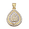 ELANZA AAA Simulated Diamond Pendant in Yellow Gold Overlay Sterling Silver