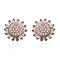 ELANZA Simulated Diamond Stud Earrings (with Push Back) in Rose Gold Overlay Sterling Silver