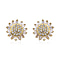 ELANZA Simulated Diamond Stud Earrings (with Push Back) in Yellow Gold Overlay Sterling Silver