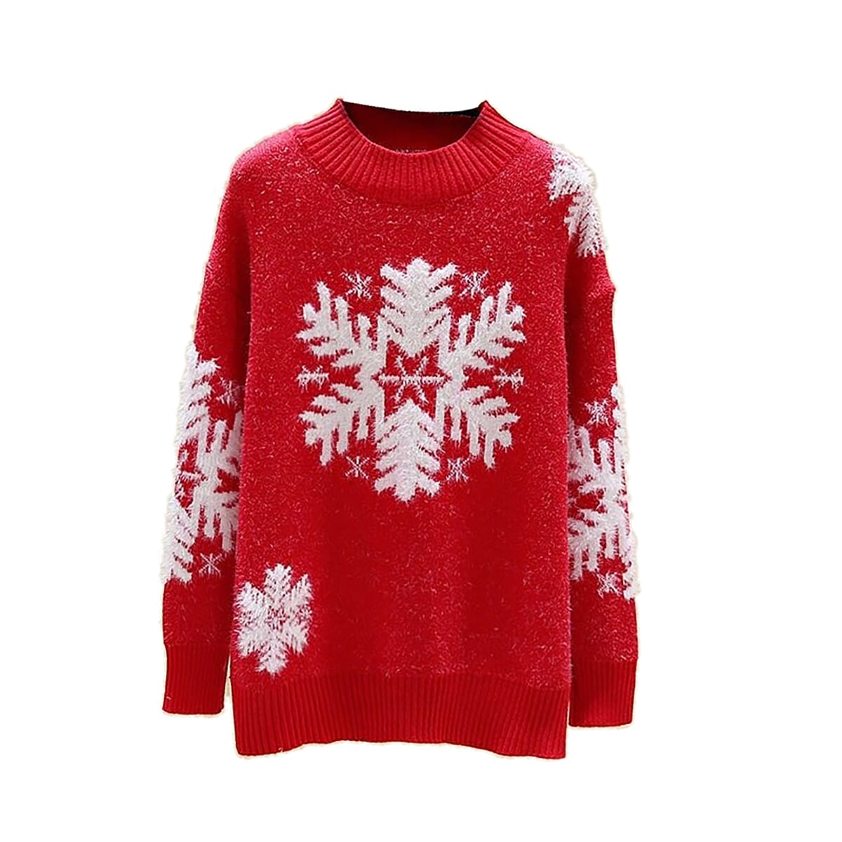 Kris Ana Christmas Snowflake Jumper One Size (8-16) - Red