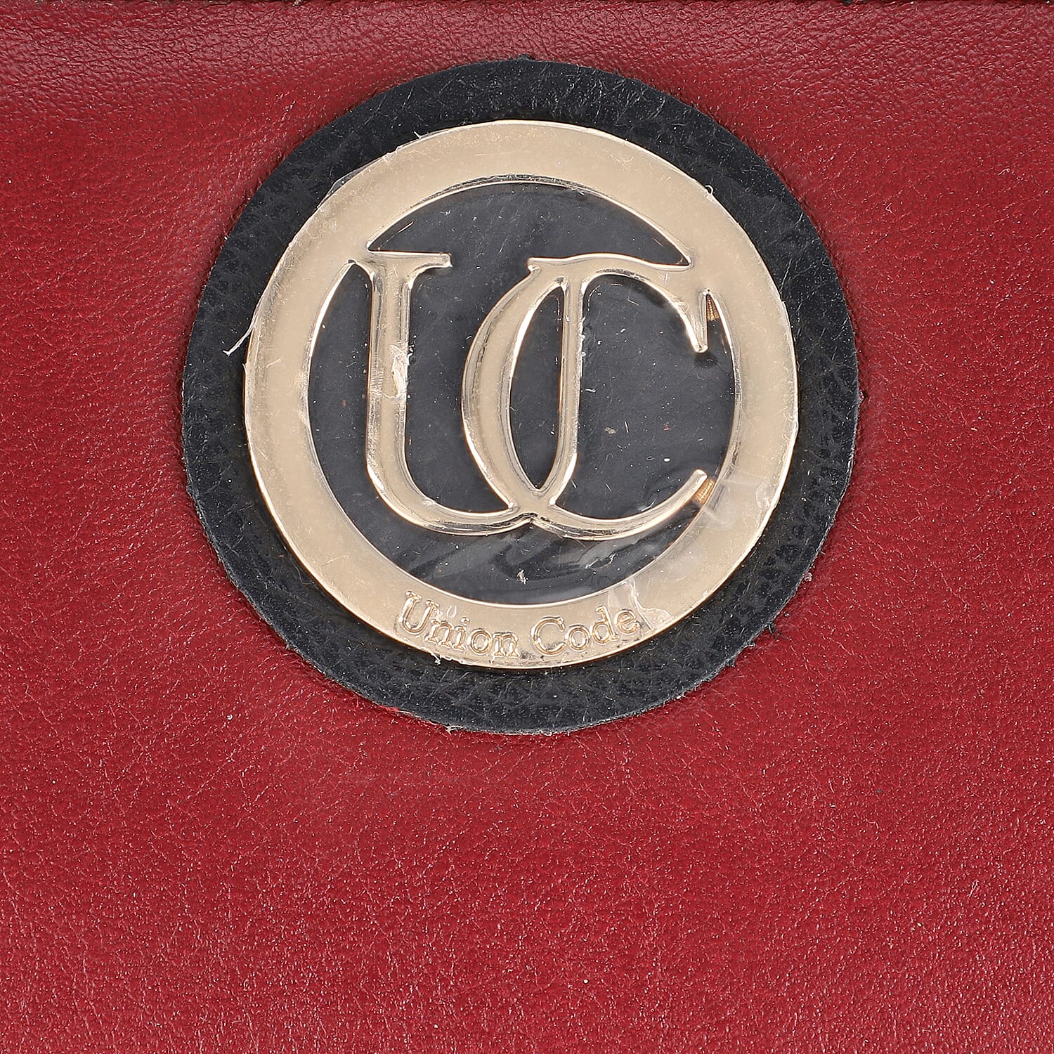 100% Genuine Leather RFID Black Wallet with White Piping and Zipper Closure