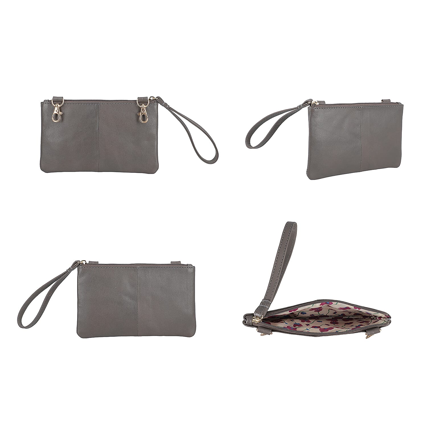 Union Code Genuine Leather Black Tote Bag and RFID Wrislet with Zipper Closure