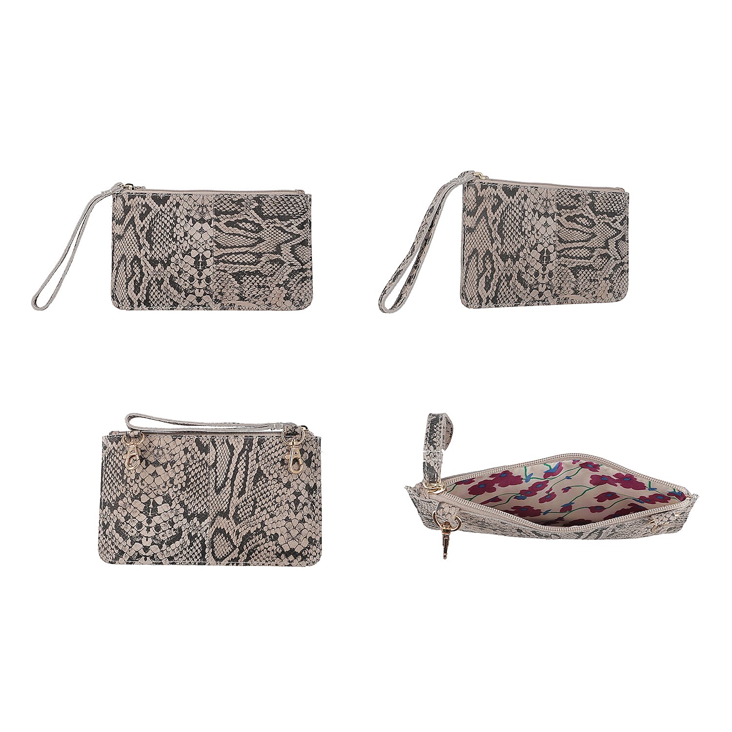 Union Code Genuine Leather Black Tote Bag and RFID Wrislet with Zipper Closure