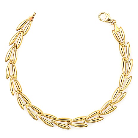 Italian Made 9K Yellow Gold V-Link Vintage Style Bracelet (Size - 7.5) with Lobster Clasp, Gold Wt 4.10 Gms