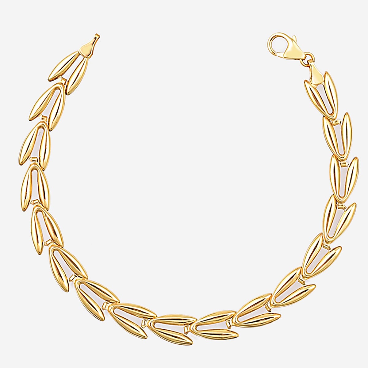 9K Yellow Gold V-Link Bracelet Vintage Style (Size 8.5), Gold Wt. 4.71Gms