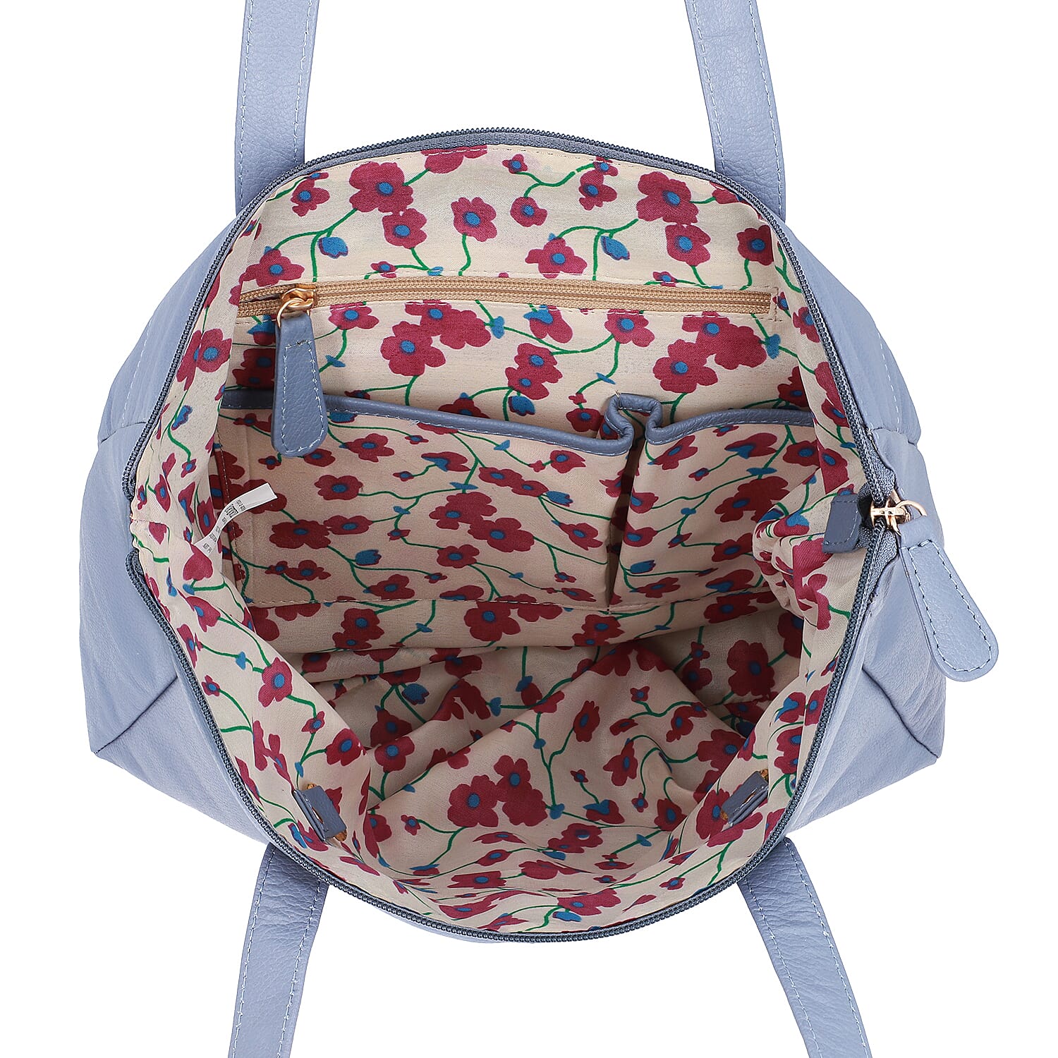 Union Code 100% Genuine Leather Blue Tote Bag and RFID Wristlet/Clutch Bag