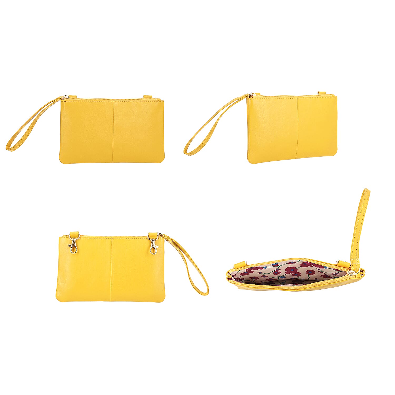 Union Code 100% Genuine Leather Blue Tote Bag and RFID Wristlet/Clutch Bag