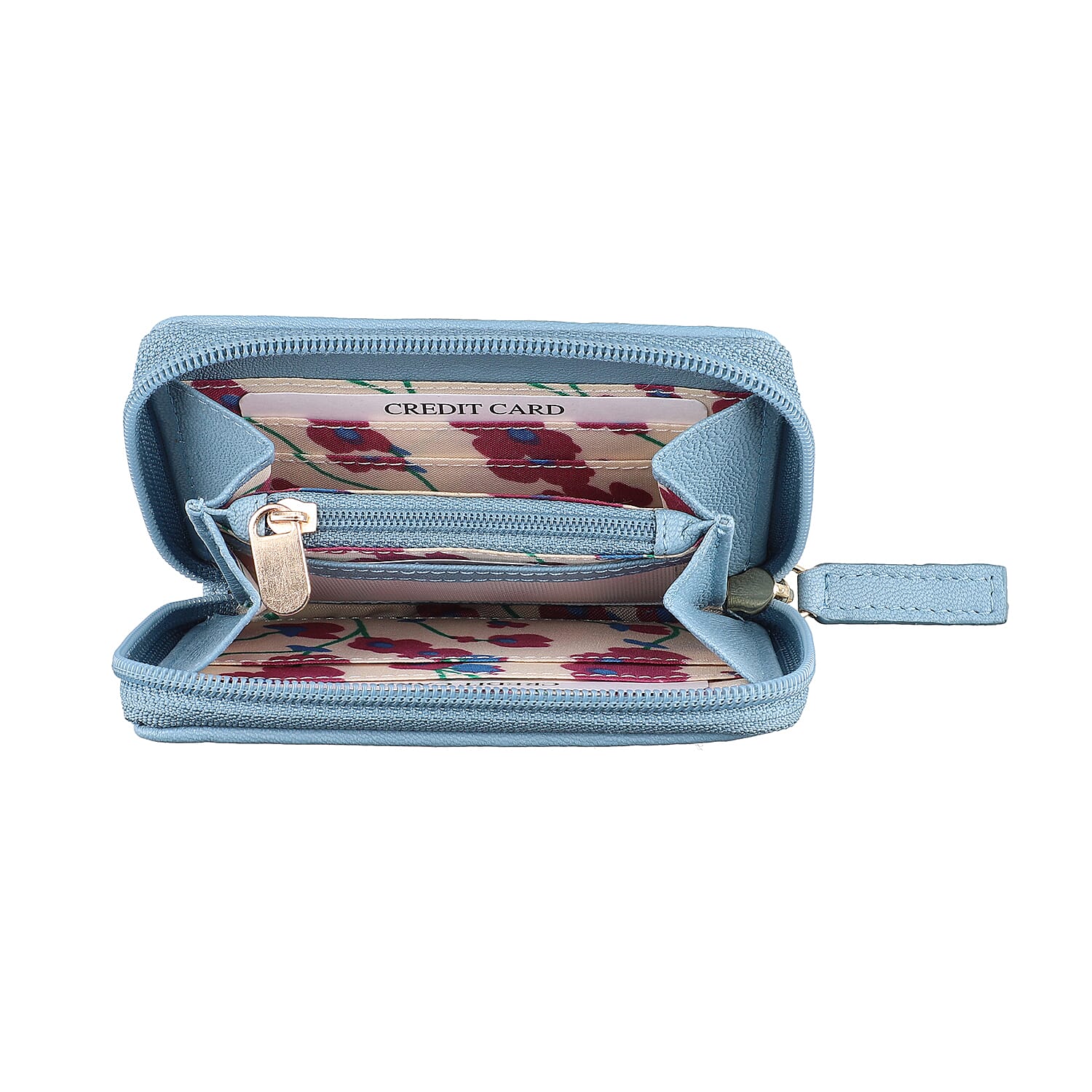 Union Code 100% Genuine Leather RFID Blue Wallet