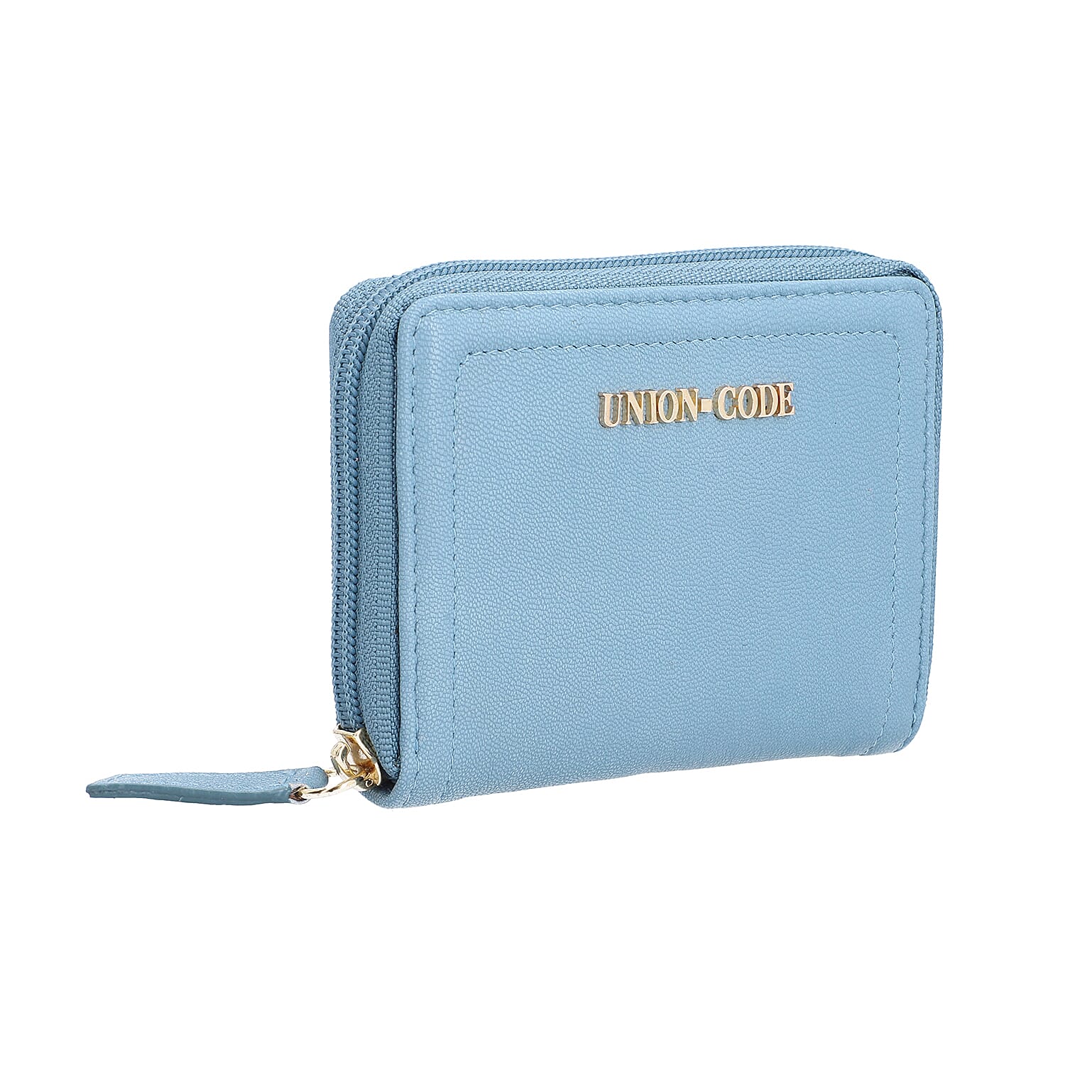 Union Code 100% Genuine Leather RFID Blue Wallet