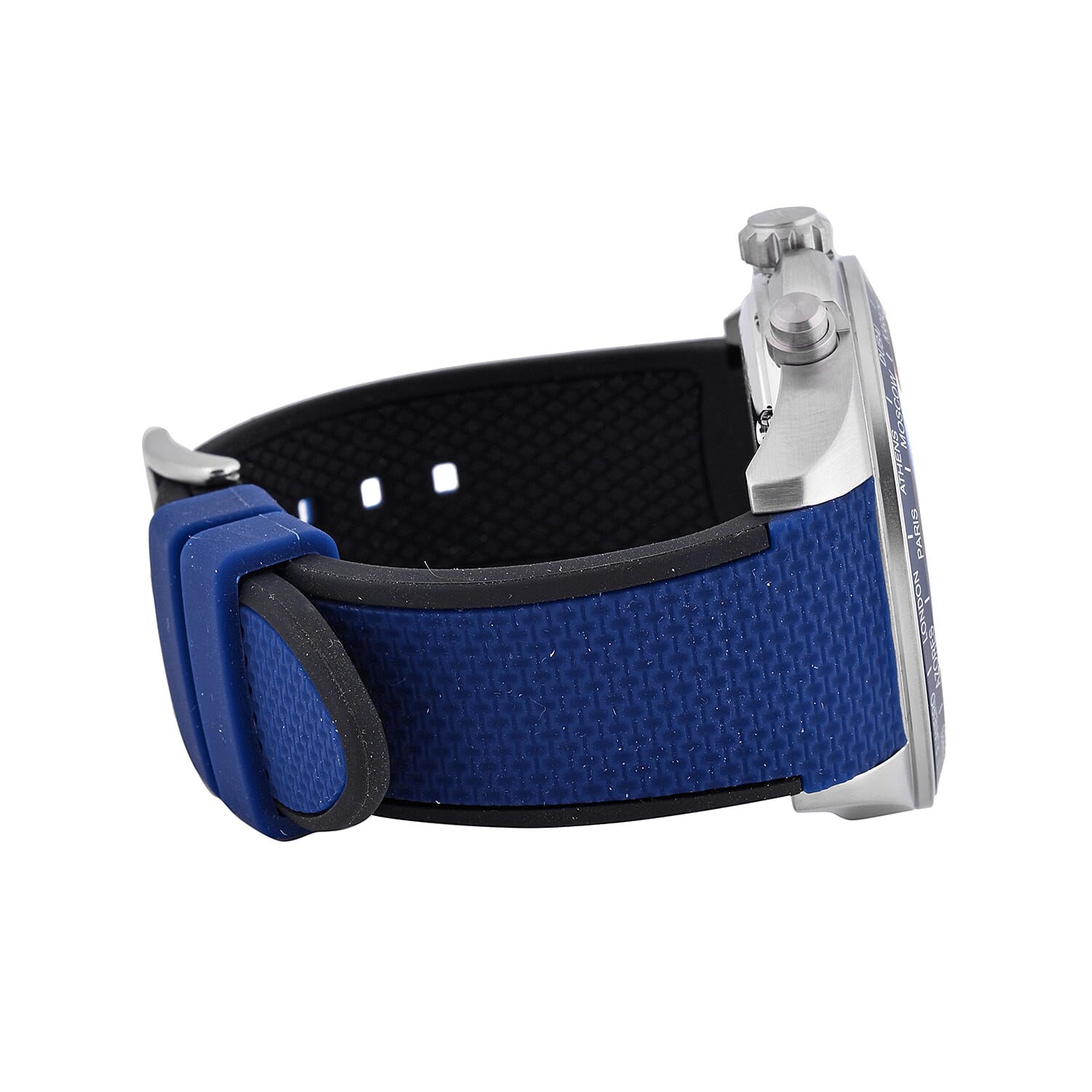 Nautica Ocean Beach 100 ATM Water Resistant Chronograph Mens Watch with Navy Silicone Strap - 46MM