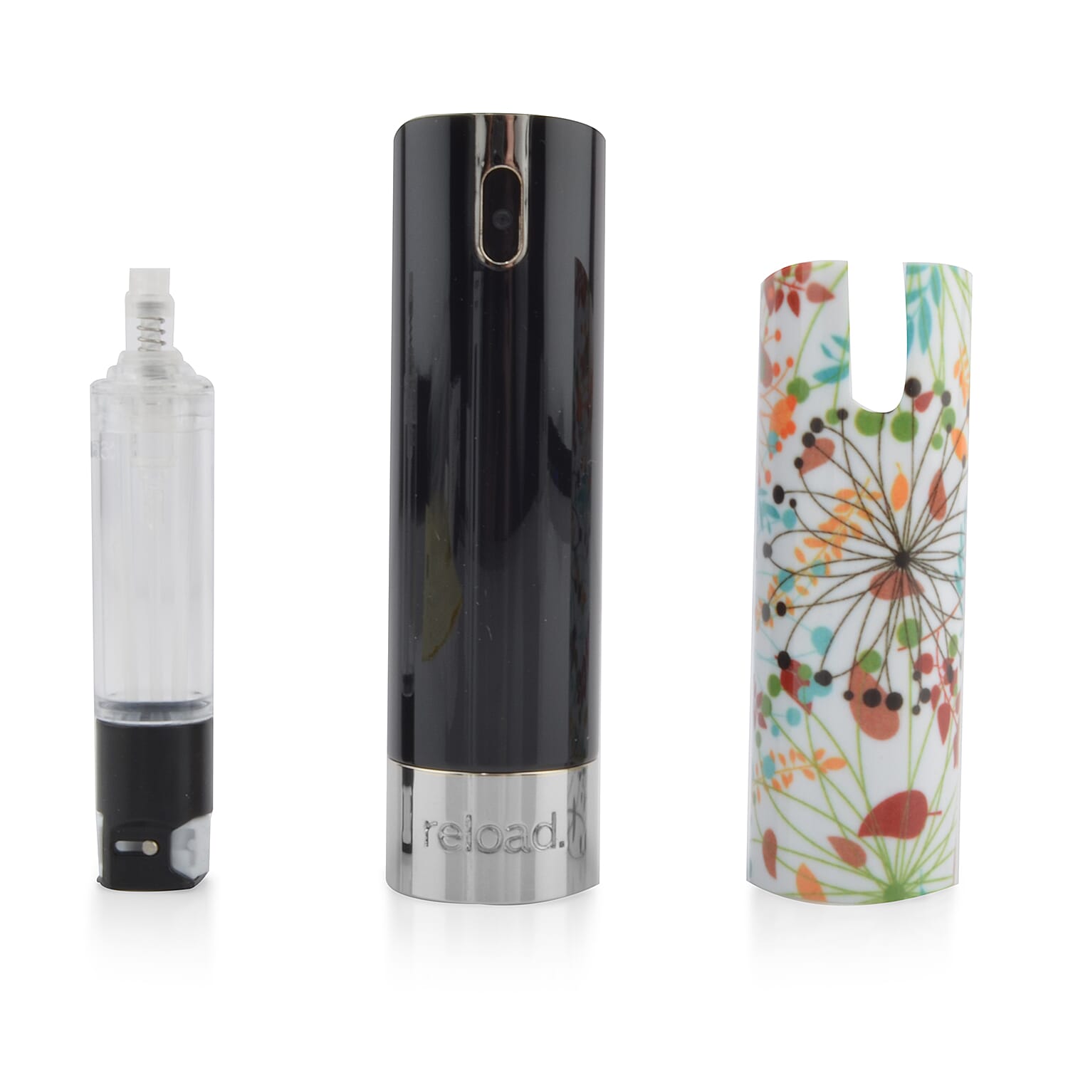 Reload Mini Perfume Spray - Black, Reload Refillable Refill & Mini Spray Skin Flowers