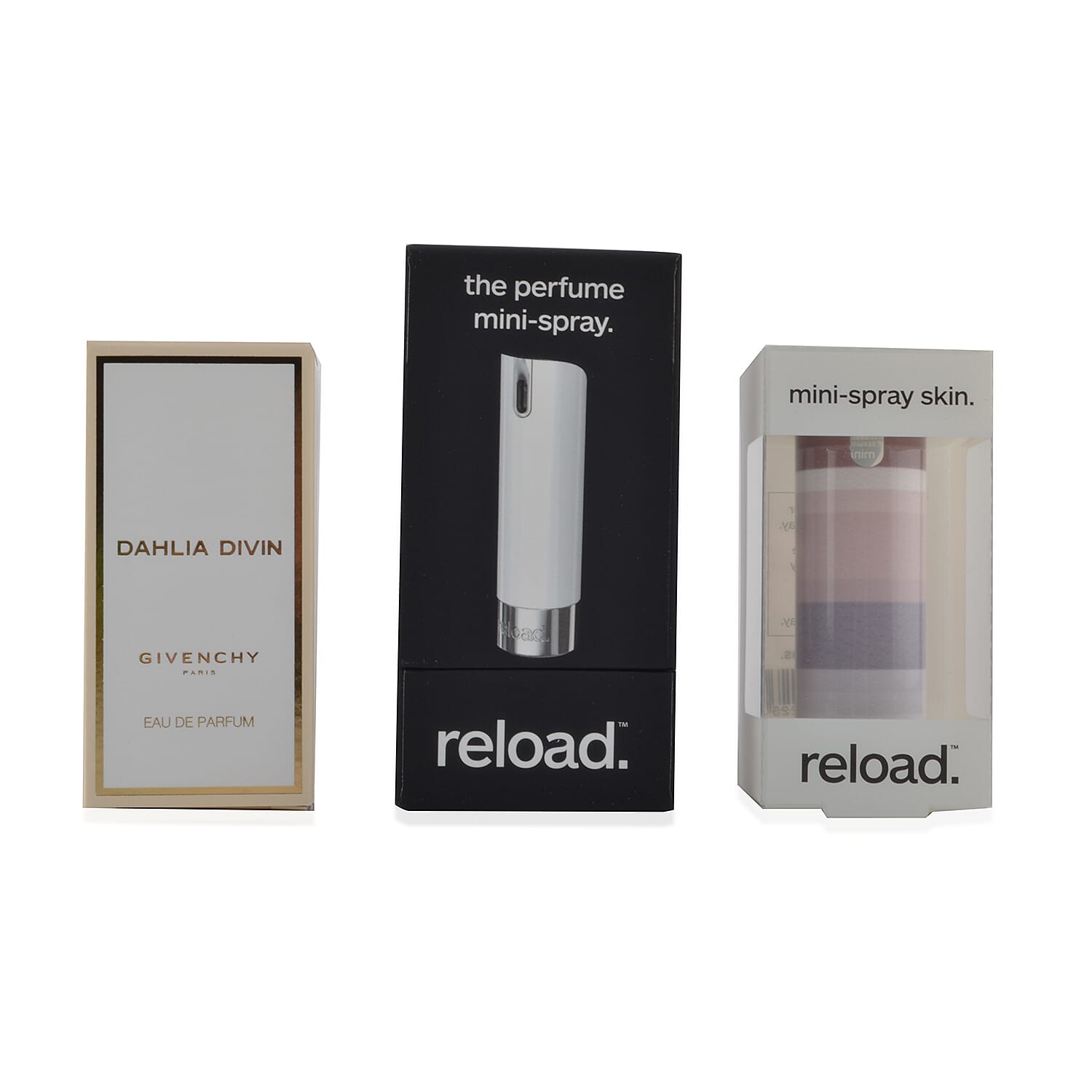 Reload Mini Perfume Spray White (Incl. Givenchy Dahlia Divin - 5ml & Grey Skin) - Grey Variations