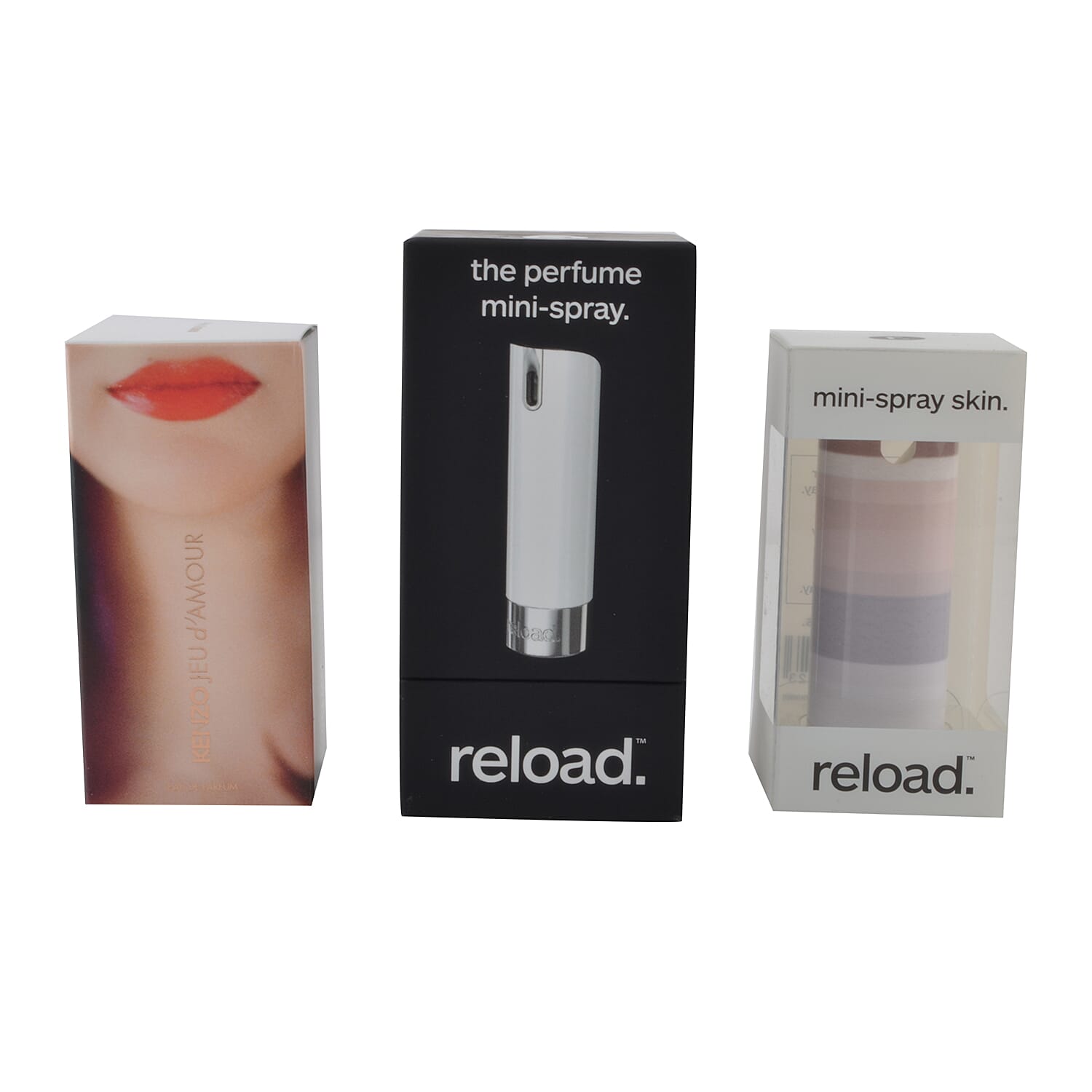 Reload Mini Perfume Spray White (Incl. Kenzo Jeau DAmour - 5ml & Grey Skin) - Grey Variations
