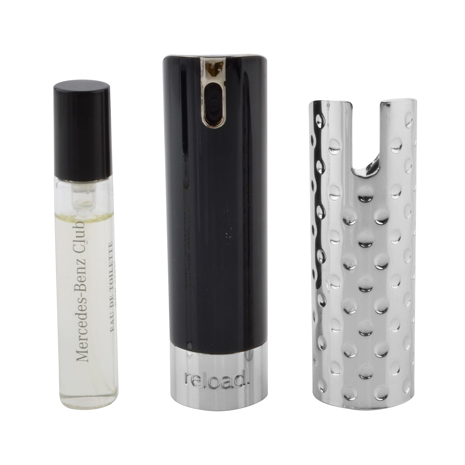 Reload Mini Perfume Spray Black (Incl. Mercedes Club Mini Men - 5ml & Embossed Spheres )