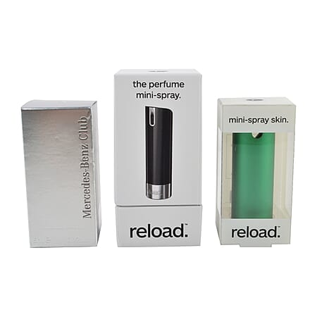 Reload Mini Perfume Spray Black (Incl. Mercedes Club Mini Men and Aluminium Green)