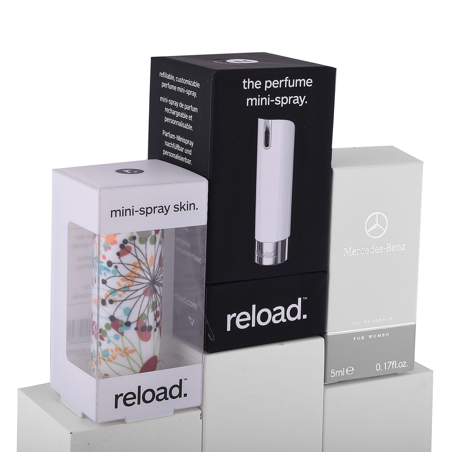Reload Mini Perfume Spray White (Incl. Mercedes For Women - 5ml - Flowers Skin)