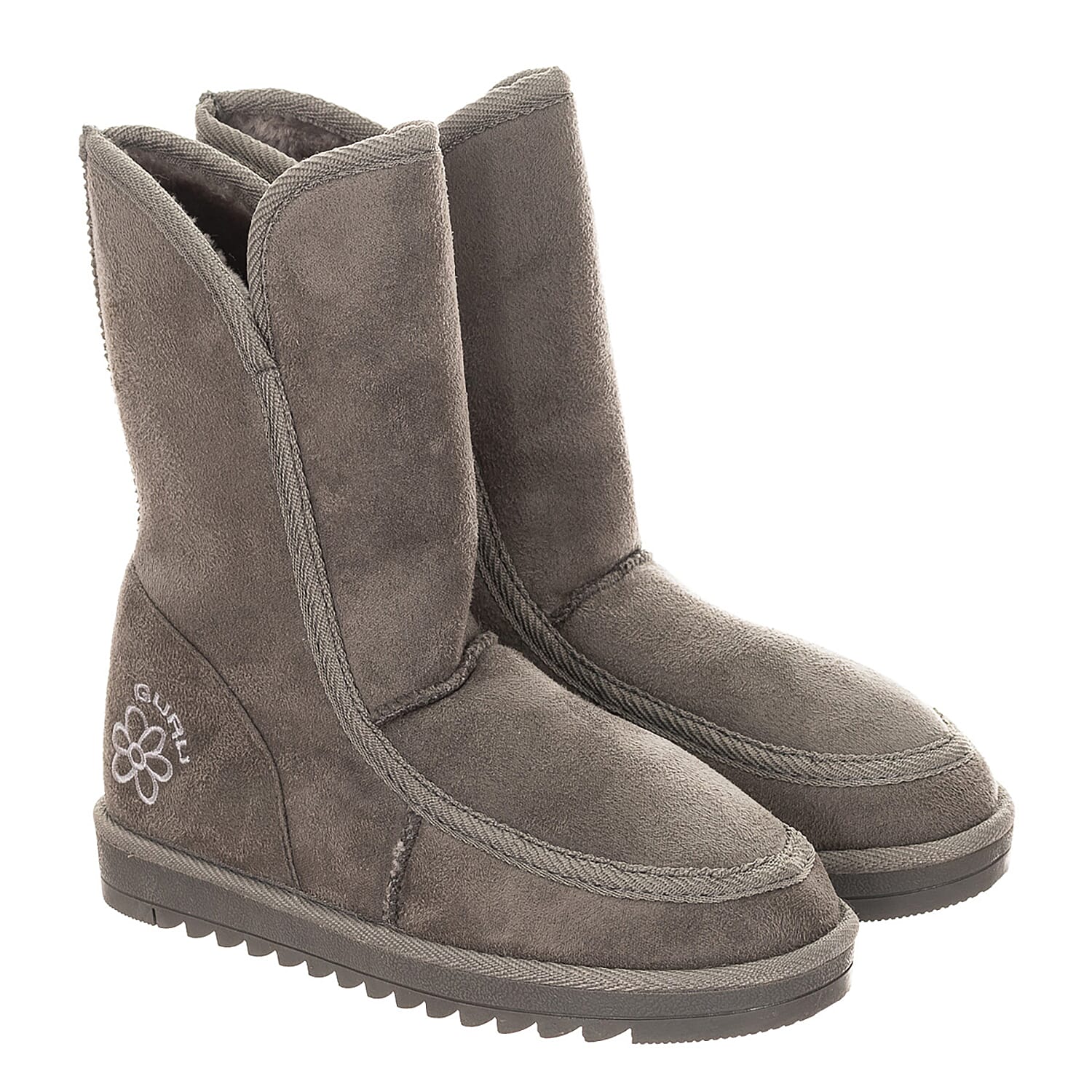 GURU Womens Winter Fluffy Ankle Boots - Grey