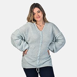 KRIS ANA Braided Front Jumper - Blue