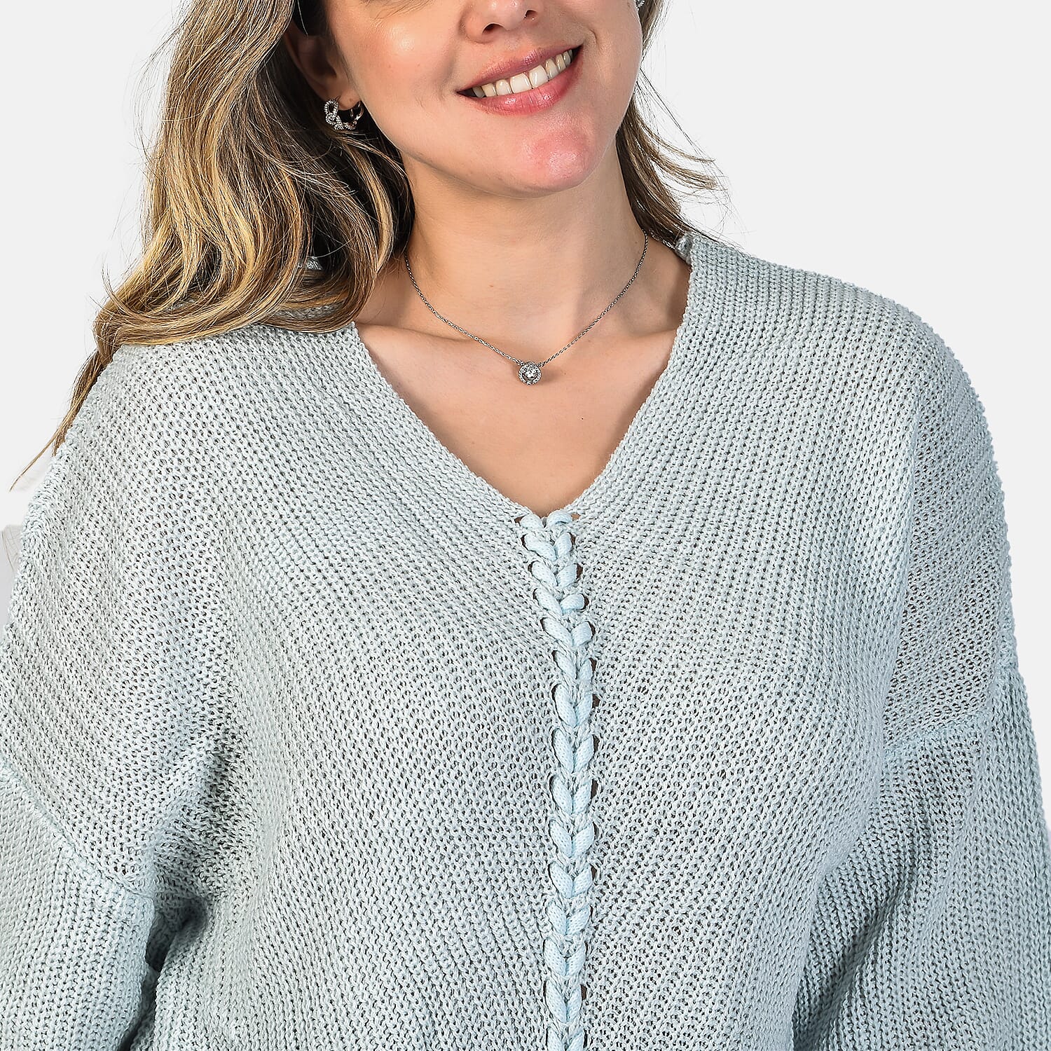 KRIS ANA Braided Front Jumper (Size 8-18) - Blue