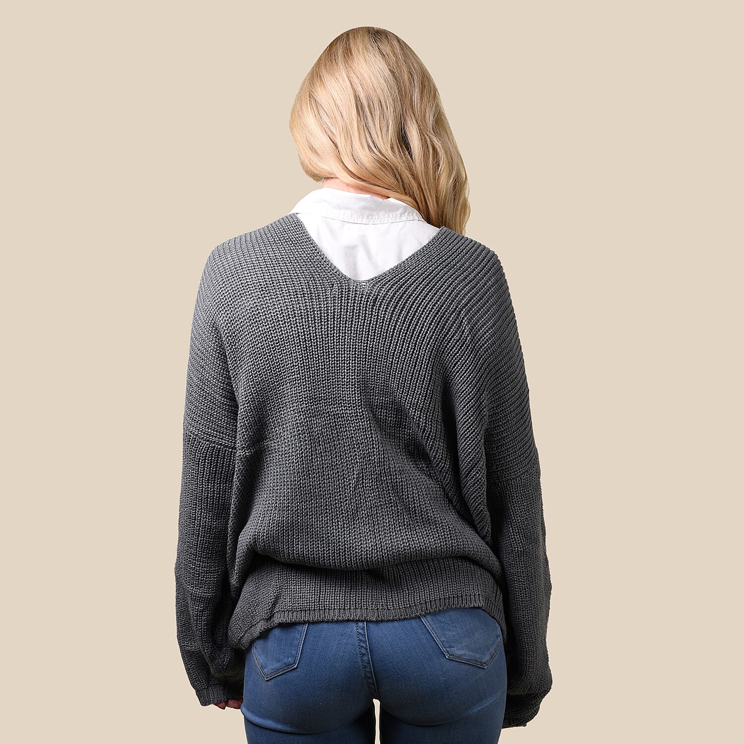 KRIS ANA Braided Front Jumper (Size 8-18) - Grey