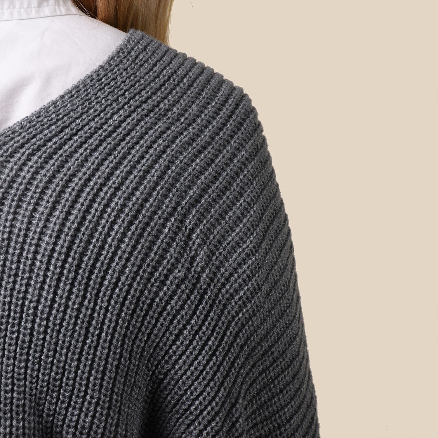 KRIS ANA Braided Front Jumper (Size 8-18) - Grey