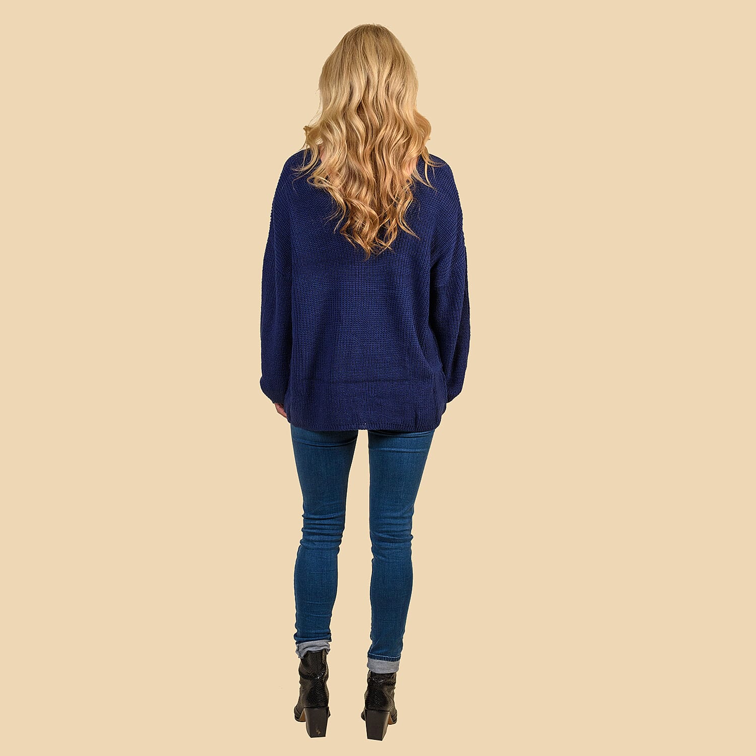 KRIS ANA Braided Front Jumper (Size 8-18) - Navy
