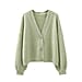 KRIS ANA V Neck Cardigan - Grey