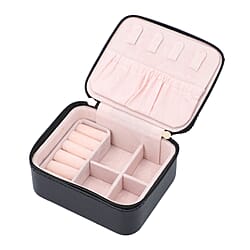 Travel Jewellery Organiser with Removable Compartments - Black