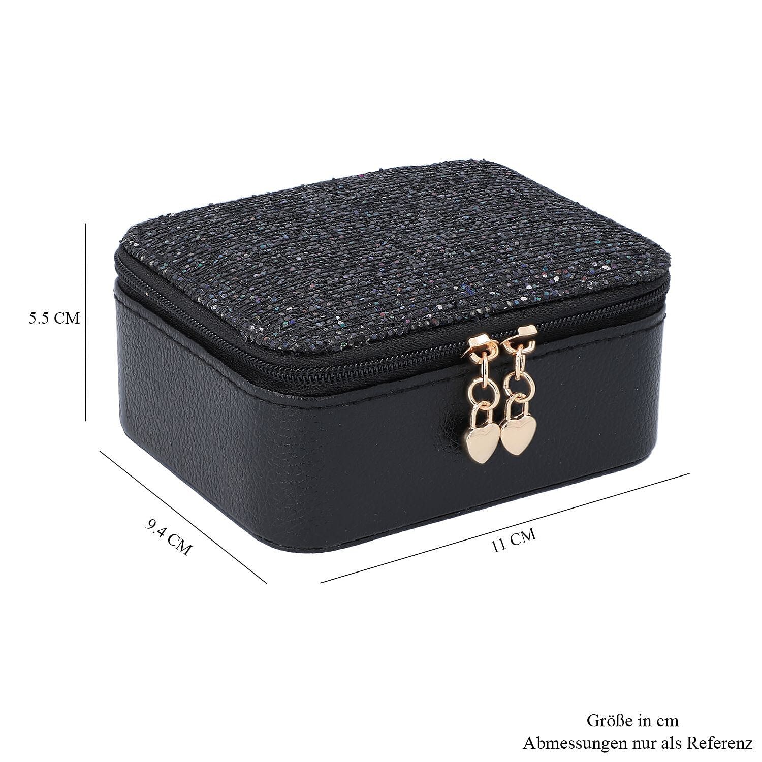 Travel Jewelry & Accessories Box with Removable Sections - Black Travel Jewelry & Accessories Box with Removable Sections - Black
