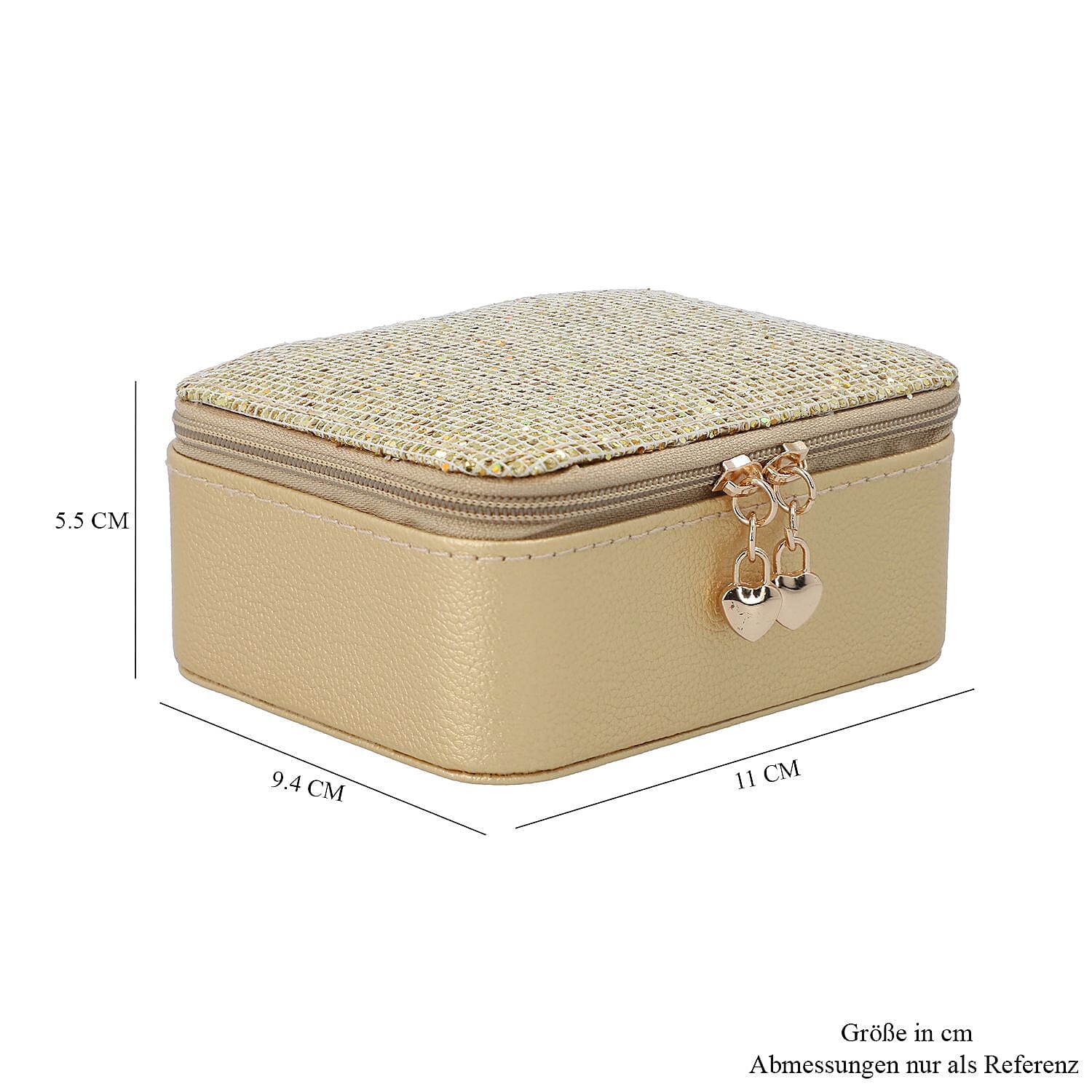Travel Jewelry & Accessories Box with Removable Sections - Gold Travel Jewelry & Accessories Box with Removable Sections - Gold