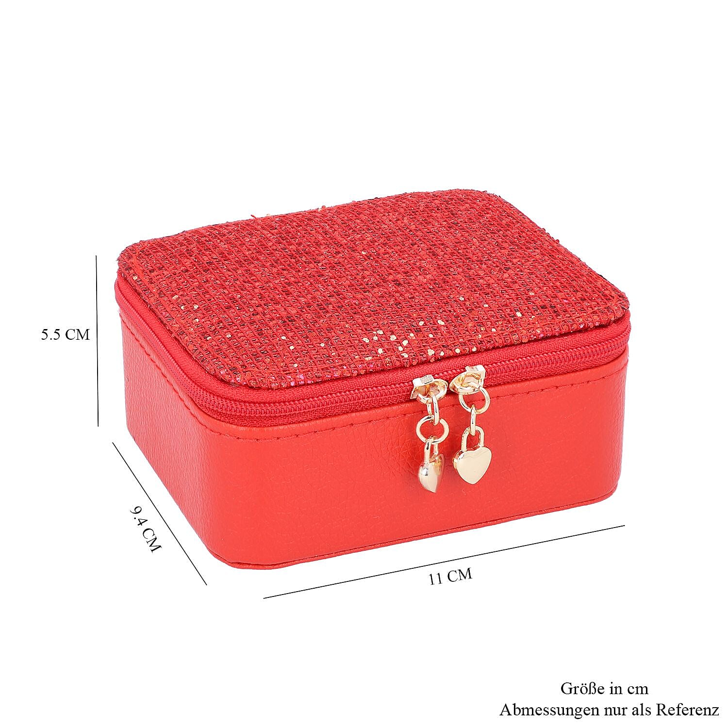 Travel Jewelry & Accessories Box with Removable Sections - Red Travel Jewelry & Accessories Box with Removable Sections - Red