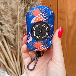 Pet Pooch Boutique-Ocean & Tan Poo Bag Holder (Size 8x5x5 cm)- Multi