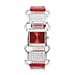 STRADA Japanese Movement Red Dial Crystal Studded Water Resistant Watch with Red Colour Strap