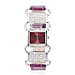 STRADA Japanese Movement Purple Dial Crystal Studded Water Resistant Watch with Purple Colour Strap