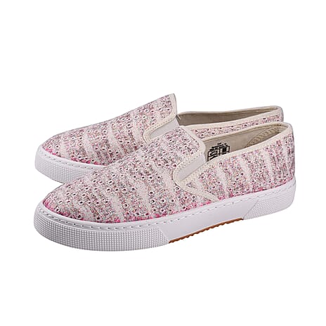 Manchester Closeout Deal Canvas Women Shoes (Size-6) - Beige