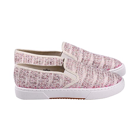Manchester Closeout Deal Canvas Women Shoes (Size-6) - Beige