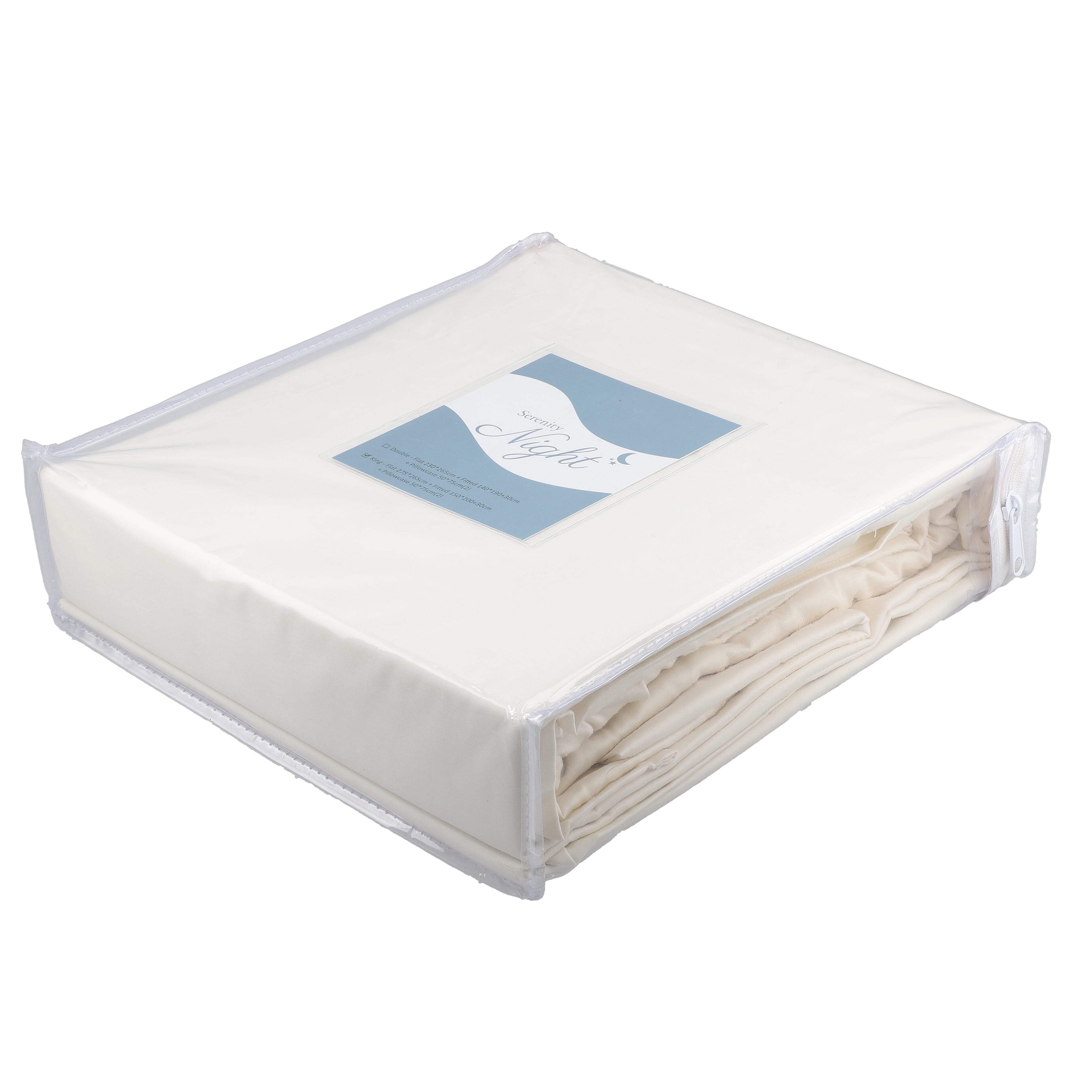 4 Piece Set - Cotton Flat Sheet Fitted Sheet and 2 Pillowcase - Grey