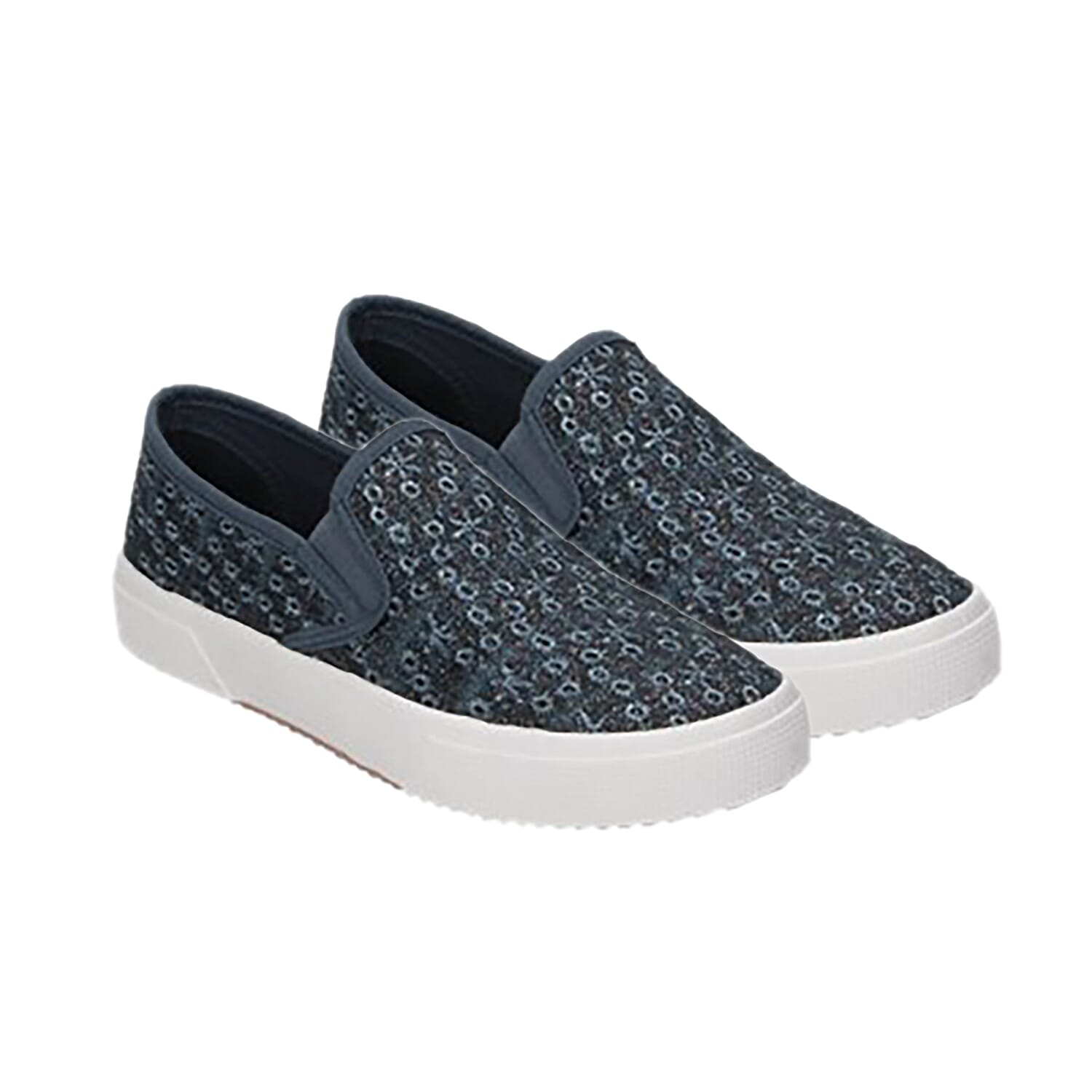 Womens navy best sale slip on sneakers