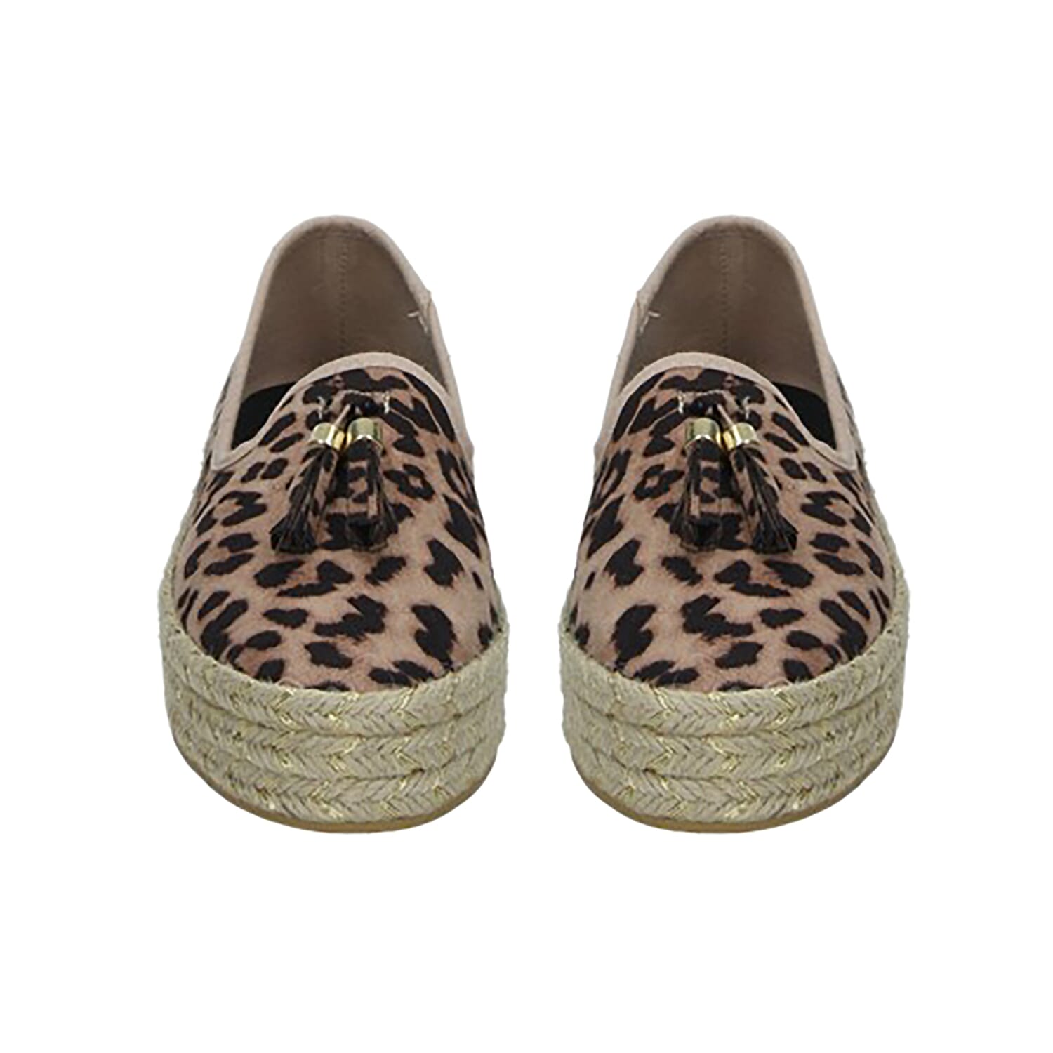 Manchester Closeout Deal Wedge Canvas Women Shoes (Size-4) - Leopard