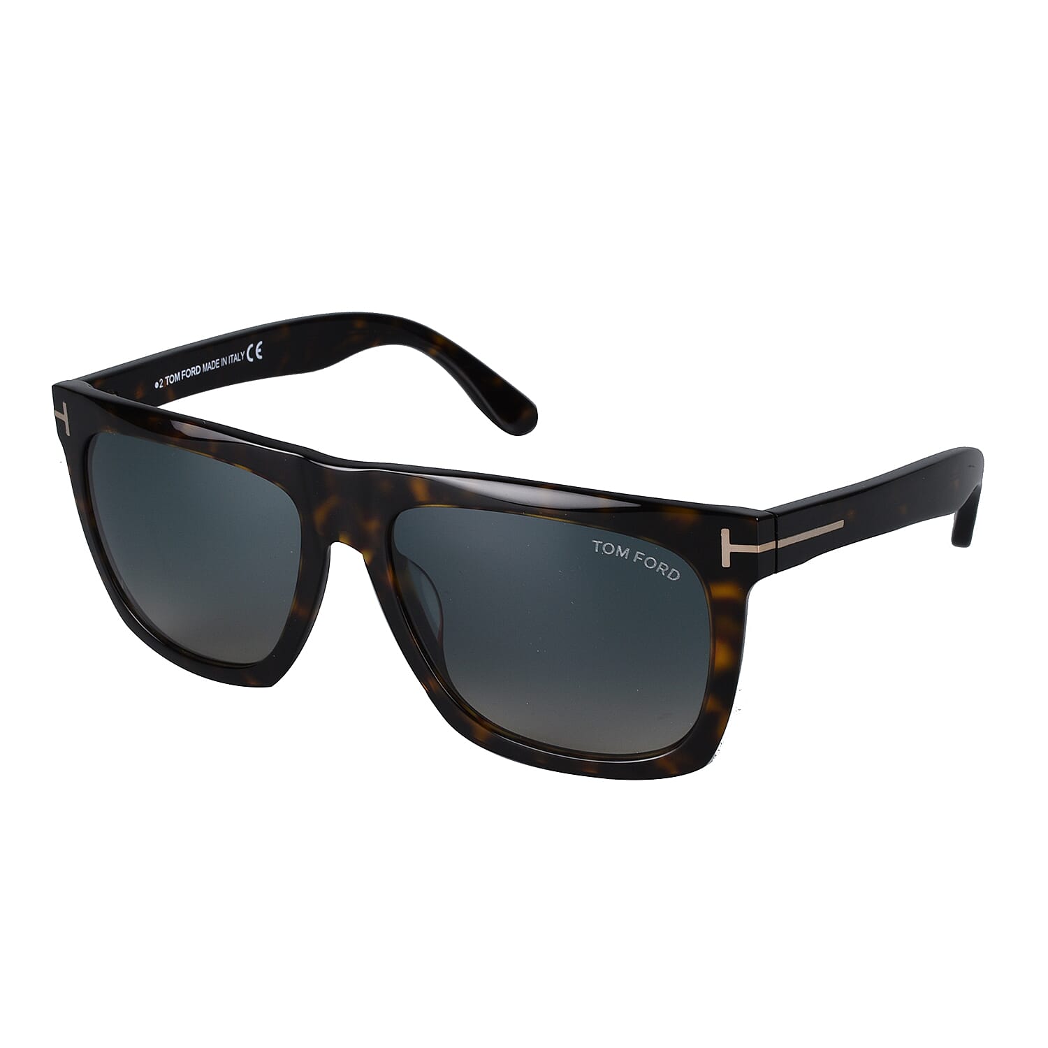 TOM FORD Rectangle Tortoise Sunglasses- Brown