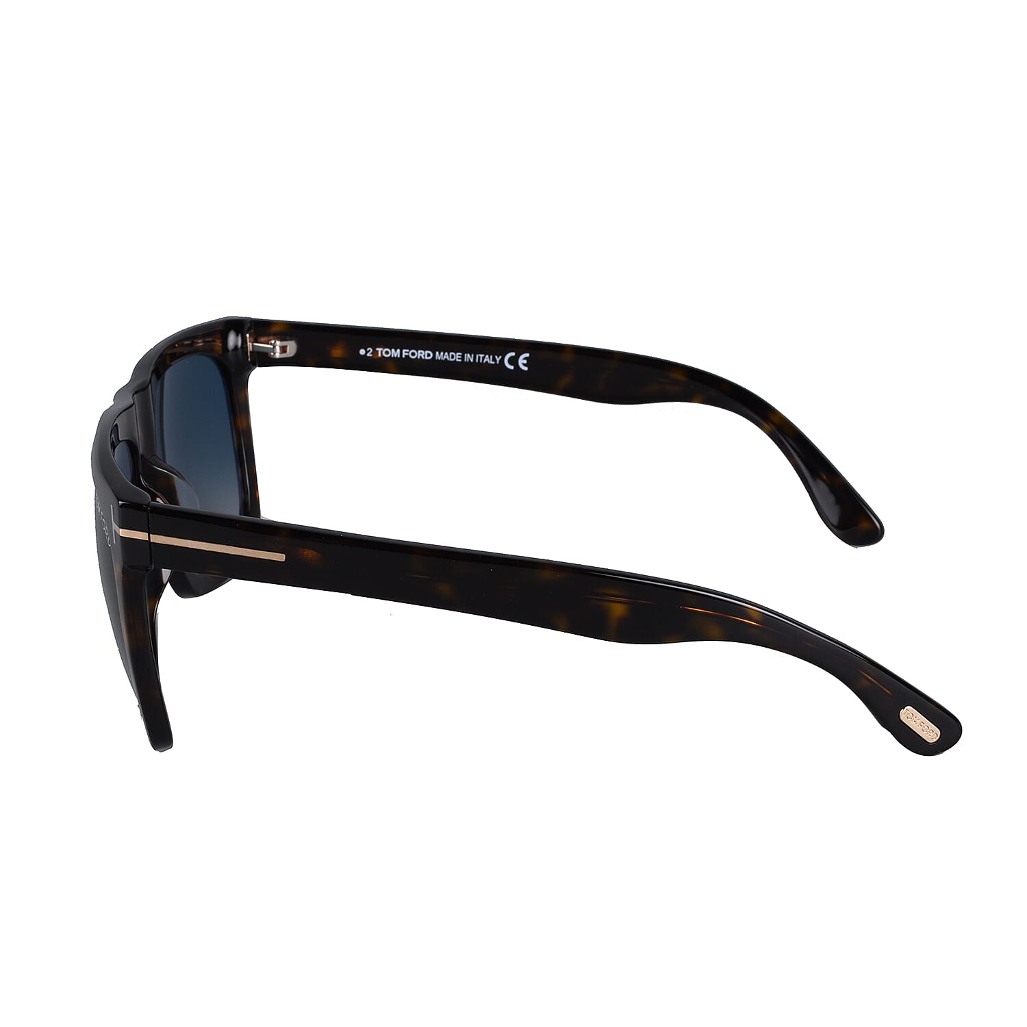 TOM FORD Rectangle Tortoise Sunglasses- Brown