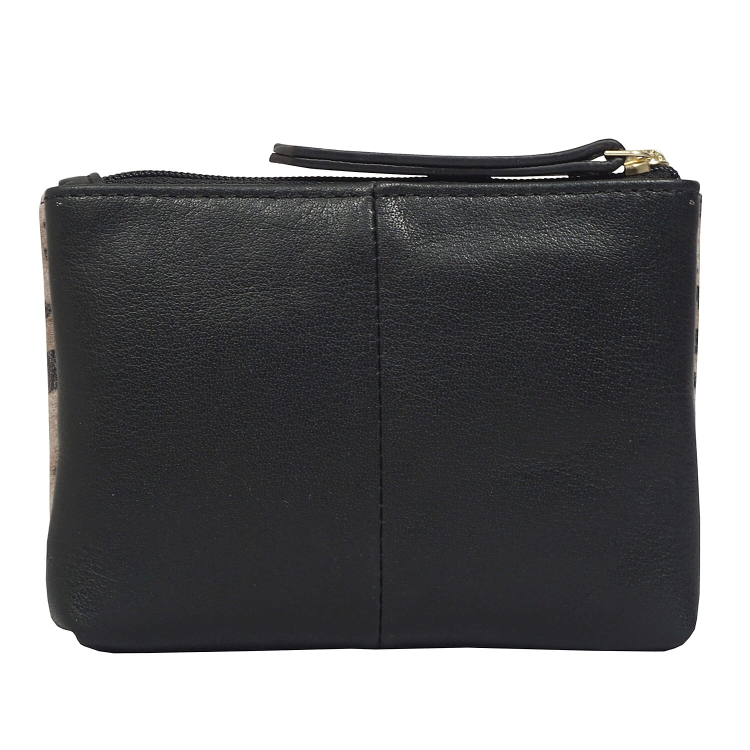 ASSOTS LONDON Teresa 100% Genuine Leather Leopard Pattern Card & Coin Purse (Size 13x10 Cm) - Brown