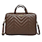ASSOTS LONDON Maya Genuine Leather Quilted Laptop Bag TAN