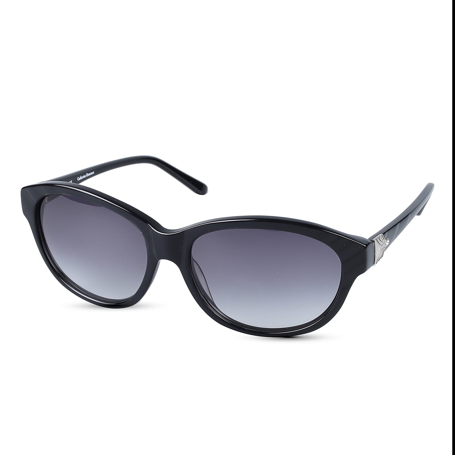 Catherine Denevue- Womens Black Cateye Sunglasses